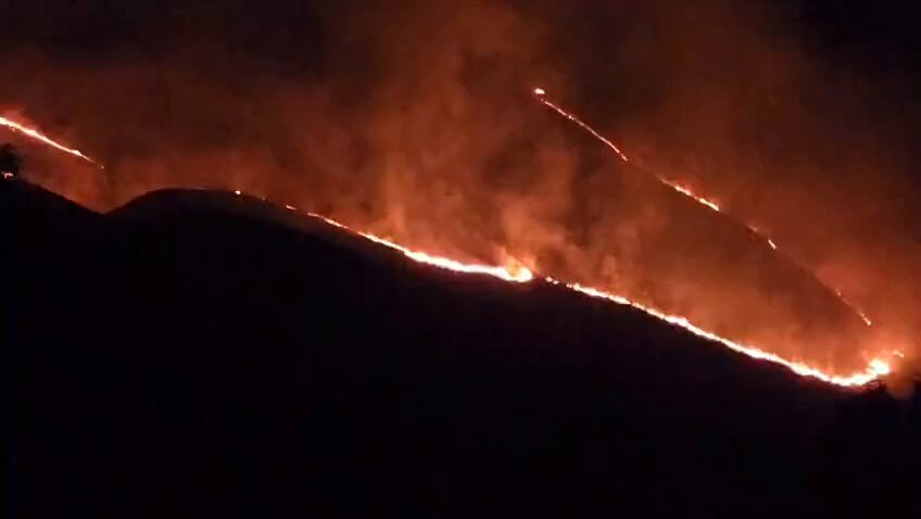 🔥 Así se ve y se escucha a esta hora de la noche el incendio forestal en Villa de Leyva. El incendio, que comenzó el sábado, continúa afectando el sector Villa Rosita, en el municipio de Chíquiza. Las llamas ya han arrasado con más de 350 hectáreas de vegetación, mientras la emergencia continúa en esta zona de Boyacá. 👇 Videos: EL TIEMPO #IncendioForestal #VillaDeLeyva #Chíquiza #Boyacá #Emergencia