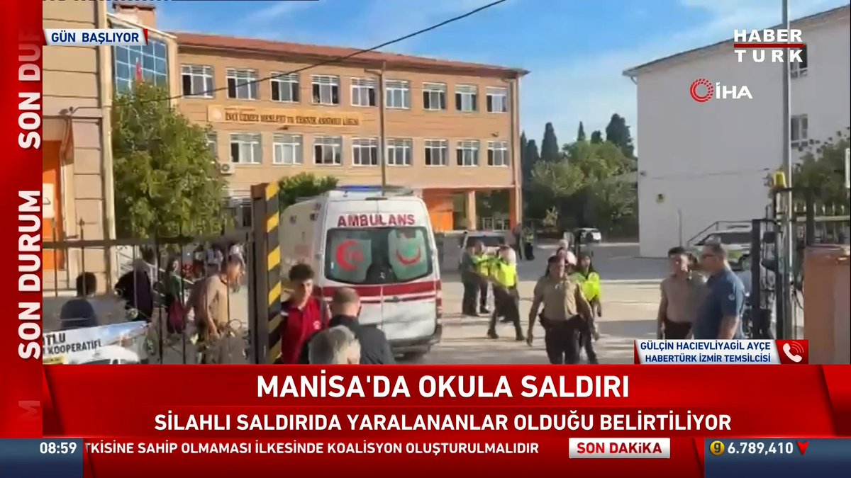 #SONDURUM - Manisa'da okula saldırı Silahlı saldırıda yaralananlar olduğu belirtiliyor.