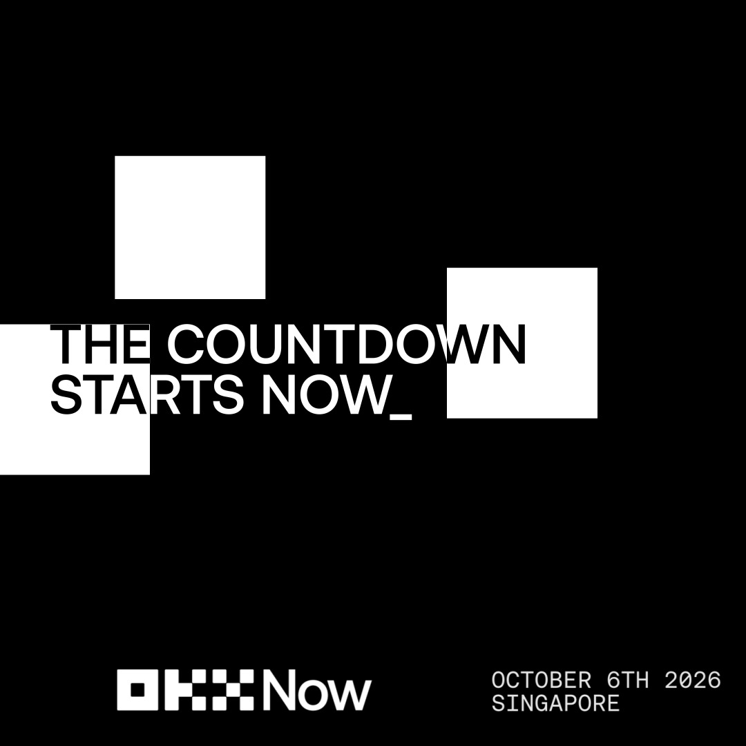 The stage is set. Our product event, OKX Now, hits Singapore October 6. Get ready to see what we've been building, hear from our leaders, and catch a first look at what's next. Details drop this week. This is OKX Now.