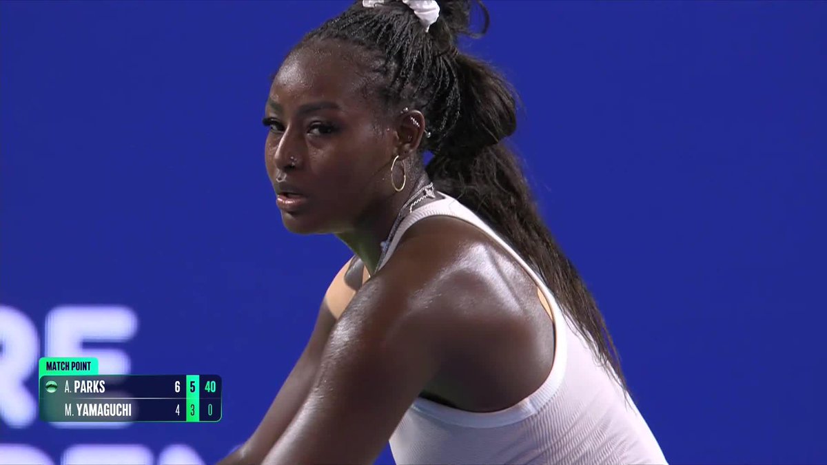 Parks is onto the next round 🔥 Alycia Parks defeats Yamaguchi in straight-sets 6-4, 6-3 in Singapore. #SgTennisOpen