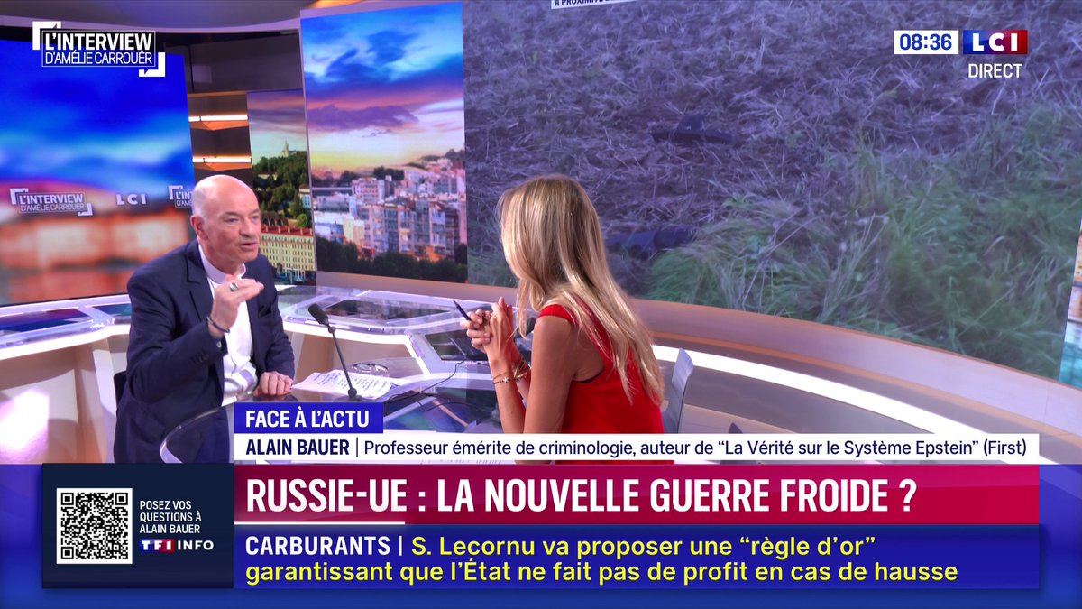"On est en dessous du seuil de la guerre" avec la Russie, Alain Bauer 📺 L'interview de Amélie Carrouër sur LCI