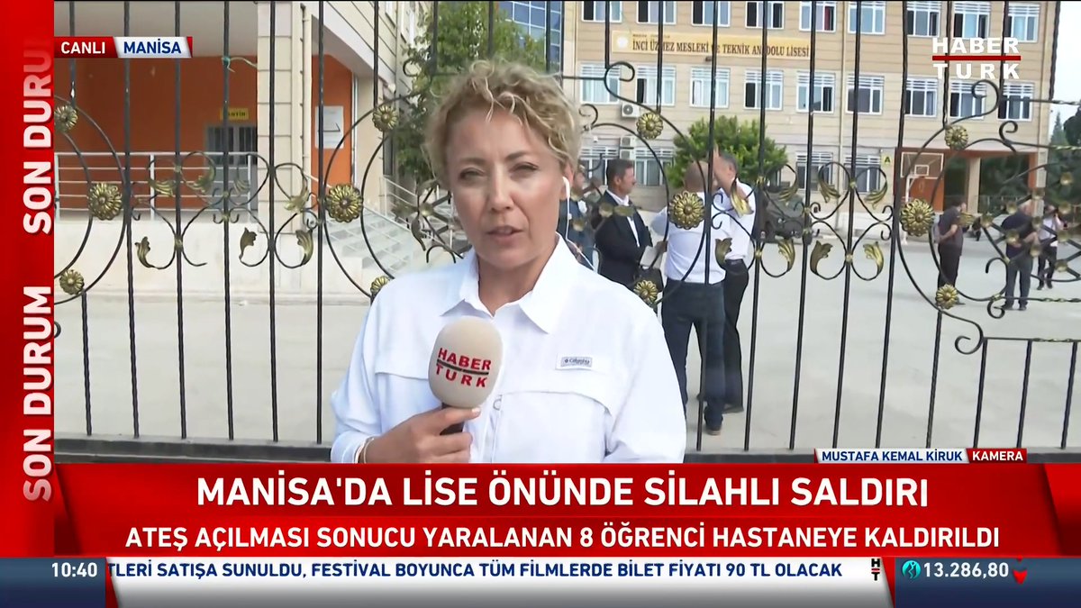 #SONDURUM - Habertürk olay yerinde Manisa'da okul önünde ateş açıldı, yaralanan 8 öğrenci hastaneye kaldırıldı.