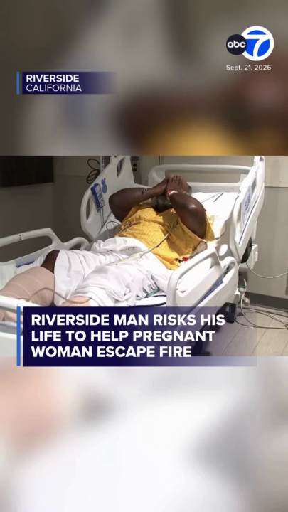 A Riverside man is recovering from emergency surgery and could lose both legs after he says he tried to help a pregnant woman escape a burning apartment complex. His family says his first concern after waking up was whether the mother and baby were safe.