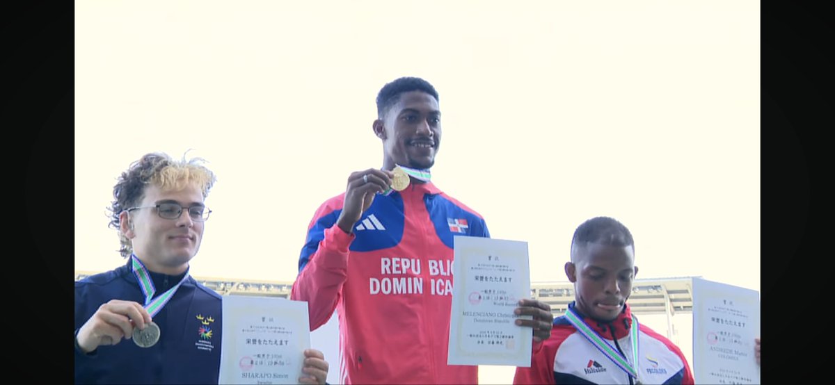 WORLD RECORD!! Christopher Melenciano 🇩🇴 breaks the 100m World Record for Deaf athletes at the Japanese Deaf Athletics Championship, clocking 10.17s (+0.1)! Previous record belonged to Wendell Gaskin Jr. 🇺🇸 who ran 10.21s in June 1996.