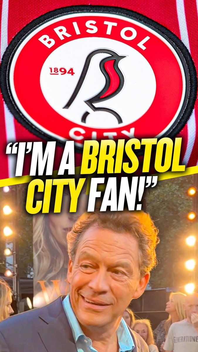 Dominic West reveals he now supports Bristol City! 🔴⚪️