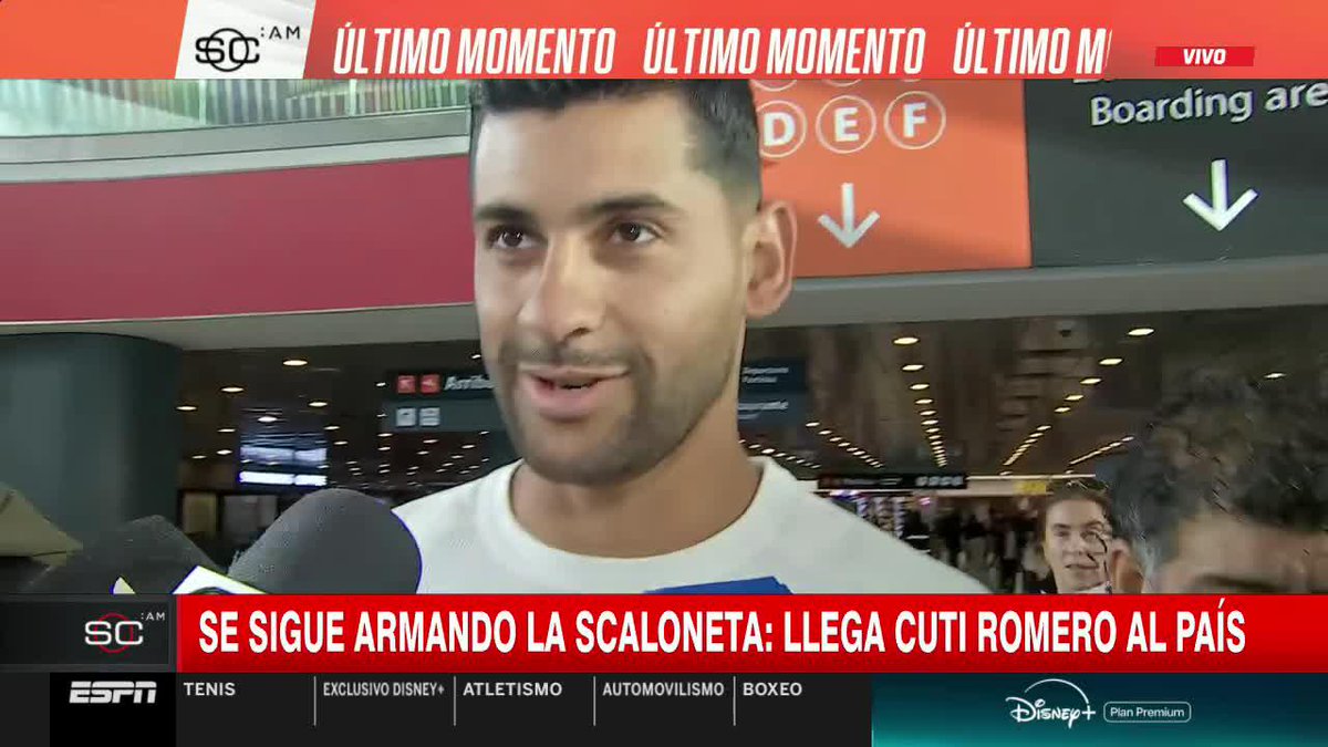 CUTI ESTÁ: Cristian Romero llegó a la Argentina para sumarse a la concentración de la Selección de cara a una nueva fecha FIFA y se refirió a la charla que tuvo con Leo Messi, quien se retirará del combinado nacional. 📺 #SportsCenter | ESPN en el Plan Premium de #DisneyPlus
