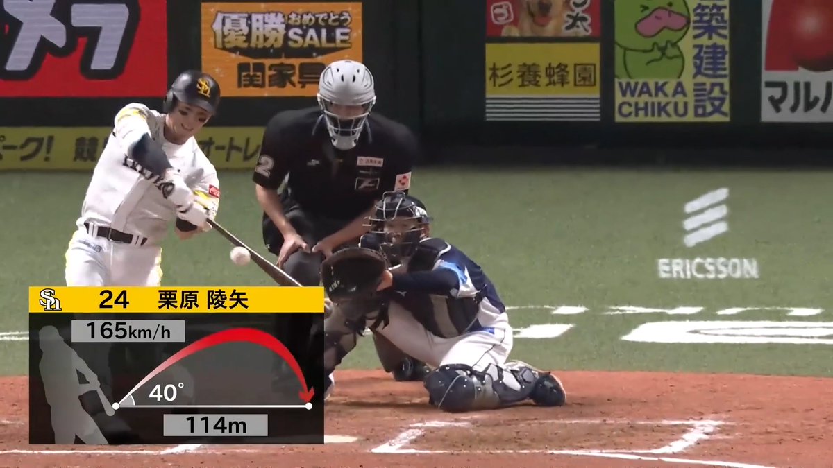 40発も射程圏内！👀 ホームラン返し！🔥🔥 福岡ソフトバンク 栗原陵矢 選手の今シーズン第38号ソロホームラン！🌈
