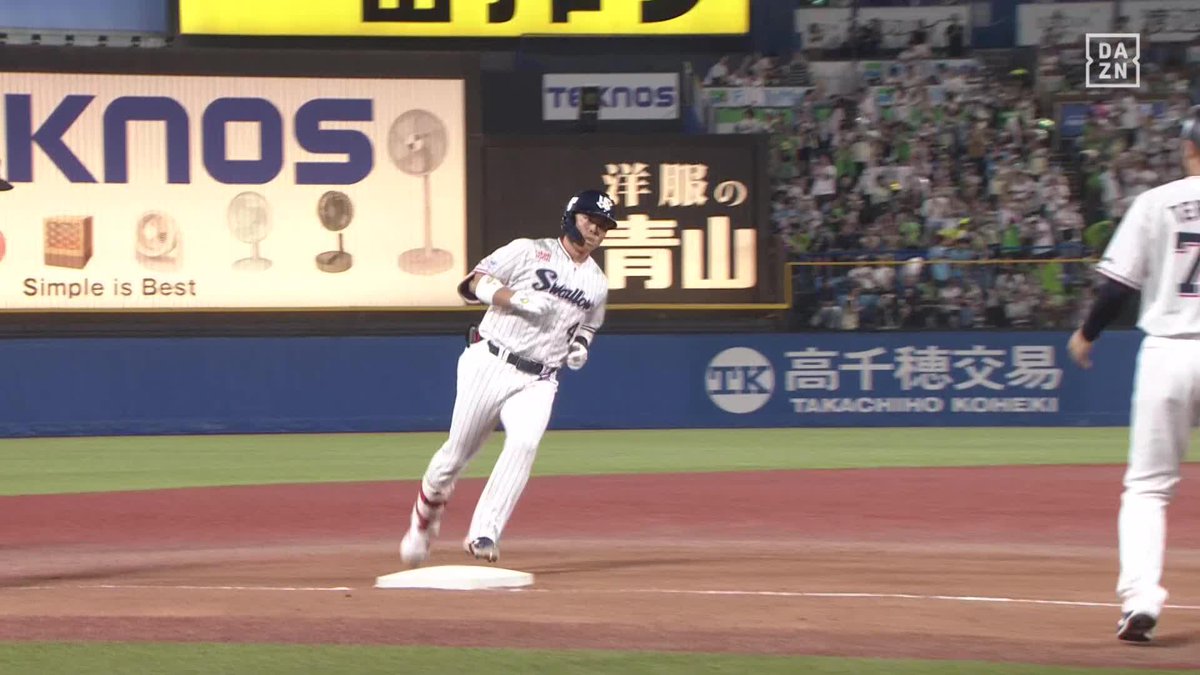 ファンの元へ 代打で期待に応えた 丸山和郁 第4号ホームラン ⚾️ヤクルト×阪神 #swallows #だったらDAZN