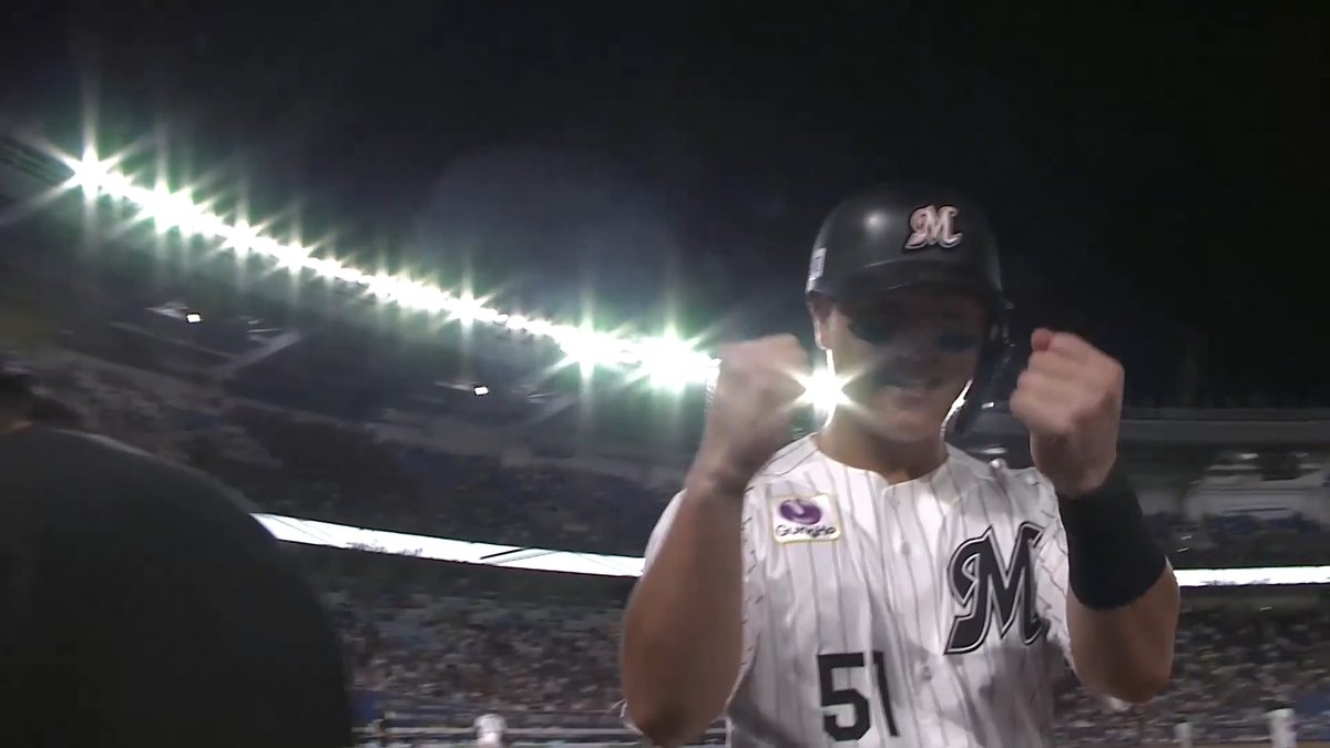ビデオ検証の結果判定が覆る!✨ 千葉ロッテ 山口航輝 選手の今シーズン第32号ソロホームラン!🌈