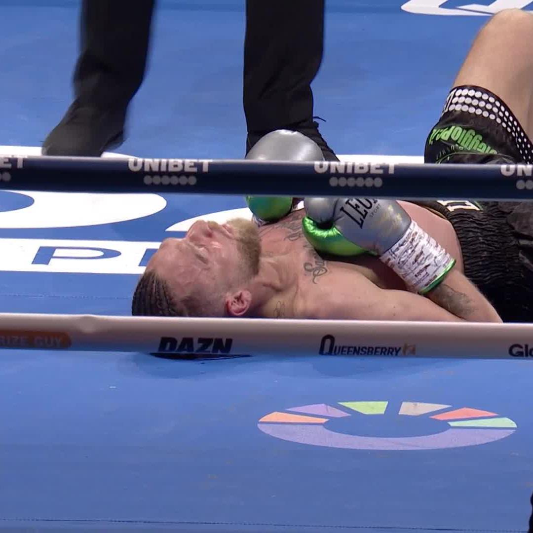 Liam Davies dropped Francesco Grandelli in the fourth, on his way to capturing the European featherweight title last time out 🙌 #DaviesCollins | Sept 26 | Live on DAZN ▪️