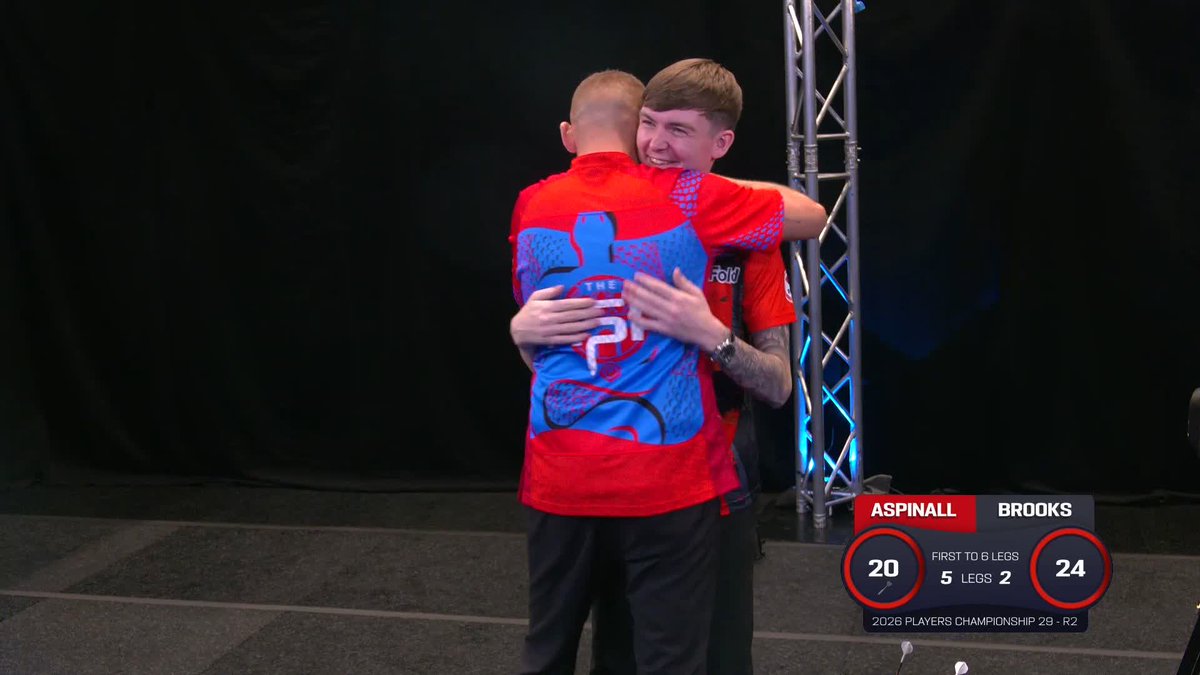 HOW DID THAT GO IN! 😳 Nathan Aspinall is through to the board final in #PC29, as The Asp finds a sensational dart to beat Bradley Brooks 6-2! 📺 #PC29