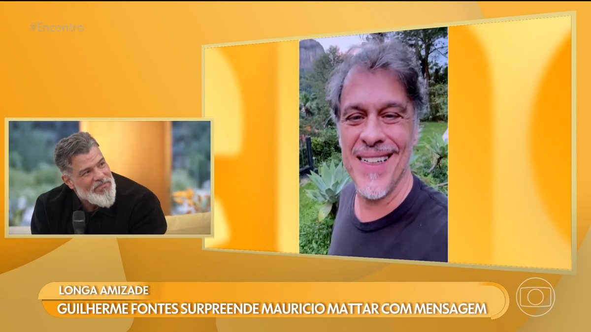 Guilherme Fontes surpreende o queridíssimo Maurício Mattar com uma mensagem especial no #Encontro 💌🫦 #TVGlobo