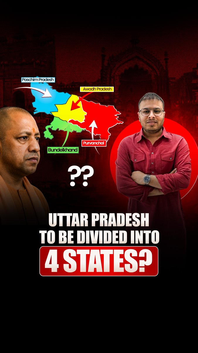 Will PM Modi divide Uttar Pradesh into 4 states? Paschim Pradesh, Central UP or Awadh, Bundelkhand, and Purvanchal. #UttarPradesh #UPdivision