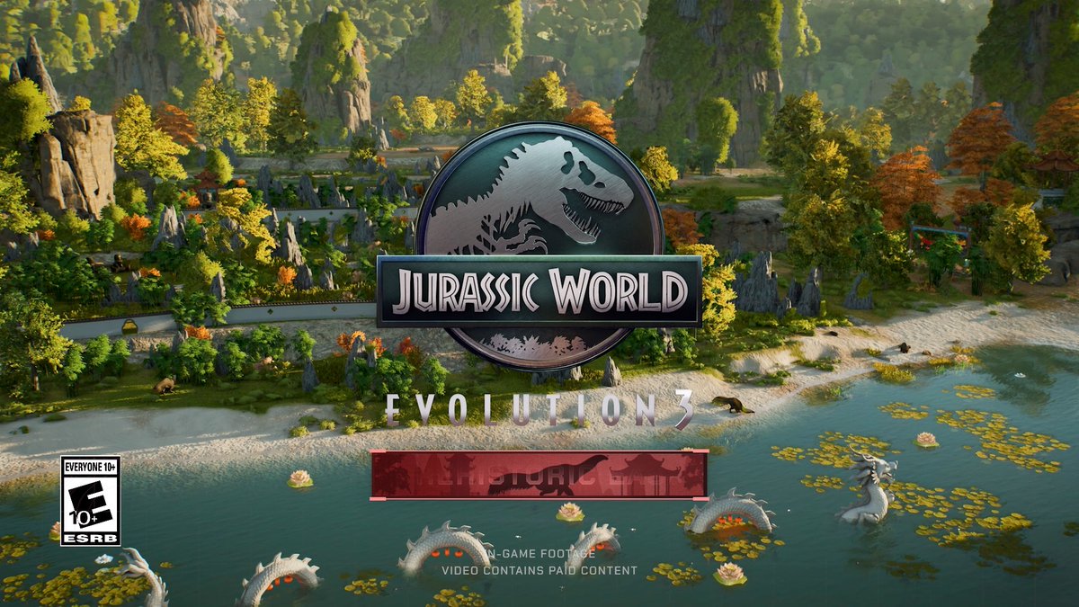 Covered in stunning plumage, this gentle therizinosaur looks unlike most dinosaurs thanks to its large tail, long neck, and recurved claws for foraging food. Introduce the Nanshiungosaurus to your park with Jurassic World Evolution 3: Prehistoric East. Available on all platforms, 29 September.
