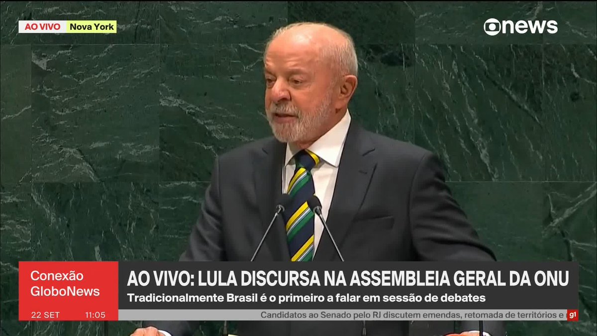 Na ONU, Lula aponta crise de liderança, critica guerras e diz: “As concessões aos mais fortes já passaram dos limites.” ➡️ #ConexãoGloboNews - de segunda a sexta, às 11h, na #GloboNews. Assista na TV e no Globoplay