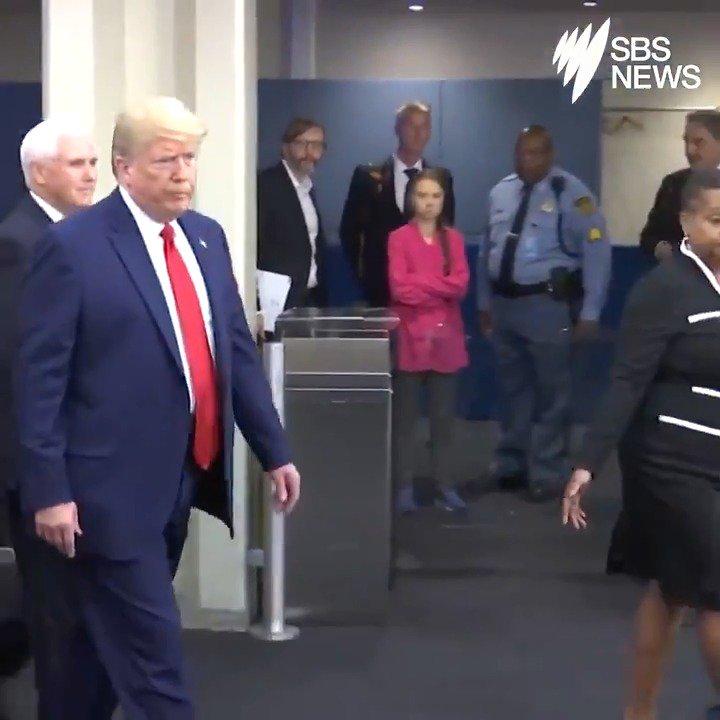 Throwback to the best UN entrance ever in 2019 when Greta Thunberg was left fuming in the background.