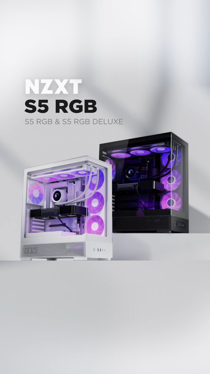 The S series is back! Meet the NZXT S5 RGB. All for $49.99. Link in bio.