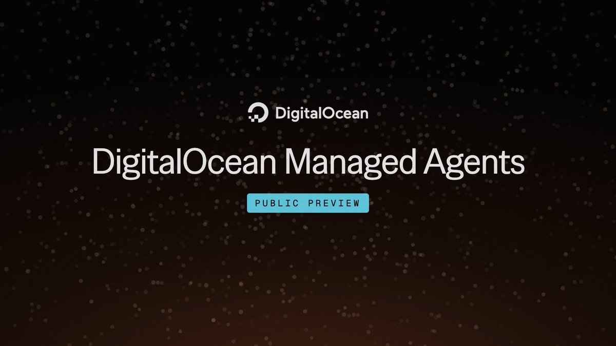 DigitalOcean Managed Agents is now in public preview. Run Claude Code, Codex, or your own LangGraph agent in a runtime environment that pauses when idle. Put its tools behind one governed endpoint, and pick from 75+ open and proprietary models. One cloud, one bill. Prompts to get started available in the blog: