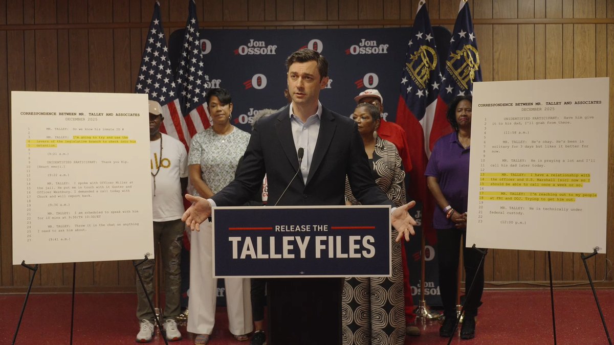 Ossoff: Let's just step back for a moment and look at this situation. You've got a sitting member of the U.S. House, who we know has had neo-Nazi propaganda produced on his property. Apparently, according to The Atlanta Journal-Constitution, that continues to this day. Even if he weren't running for the U.S. Senate, is this not one of the most significant political scandals in Georgia's history? A sitting member of the U.S. House has a neo-Nazi propagandist based on his property. Refuses to say, by the way, how much his business has paid that neo-Nazi propagandist. Now let's add to it. We have leaked communications documenting that the congressman's office sought to intervene with the FBI and the DOJ on behalf of one of the country's most notorious Holocaust deniers. And while doing so, his senior staff briefed some of the country's most notorious white supremacists. These are objectively shocking facts that warrant the full attention of the press corps here in Georgia and that obligate Congressman Mike Collins, who is seeking a six-year term in the U.S. Senate, to come out and come clean and release these records in full.