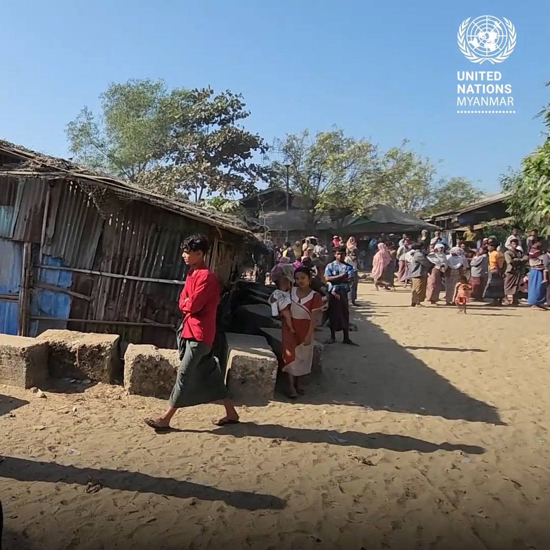 #Myanmar must not be forgotten. Over 16 million people need humanitarian aid. Behind that number are families facing conflict, displacement and disasters. Protect civilians and fund the response. Humanitarian Coordinator Gwyn Lewis's message to world leaders at #UNGA. 👇