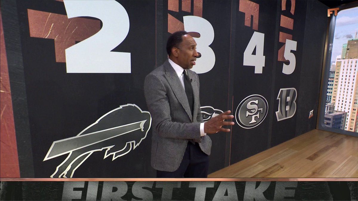 “Somehow, someway, they find a way.” —Stephen A Smith on the Bills as his No. 2 team in the NFL right now 🔥