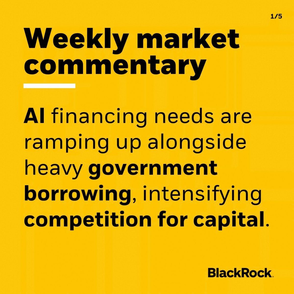 Heavy government borrowing was already intensifying competition for capital. Now the AI buildout is adding a major new source of financing demand – and we think the resulting upward pressure on yields has further to run. Read our latest Weekly Commentary 👉