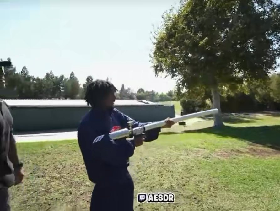 Bro could NOT handle the recoil🤣