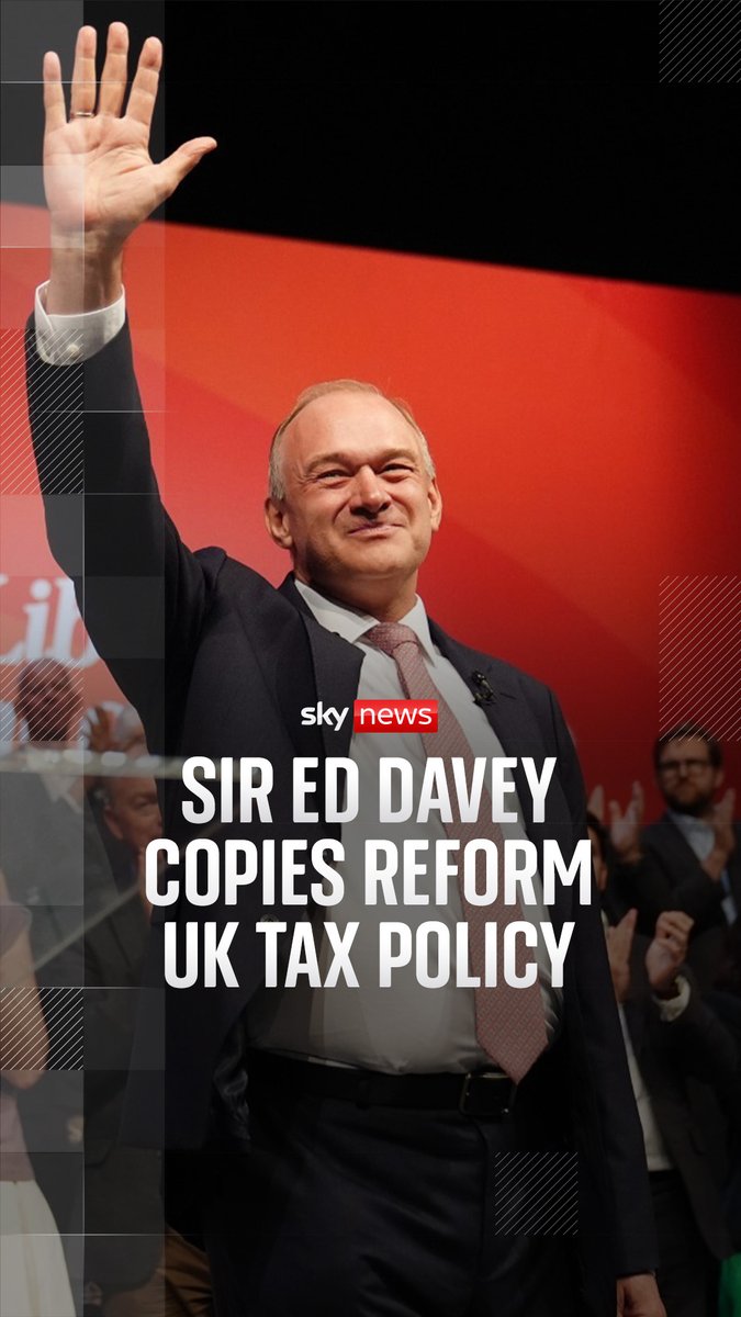 Liberal Democrats leader Sir Ed Davey announced his party's plans to copy a Reform UK personal tax policy in his annual conference speech. Sky's deputy political editor Sam Coates Sky analyses the speech and speaks to top Lib Dem MPs. 🔗