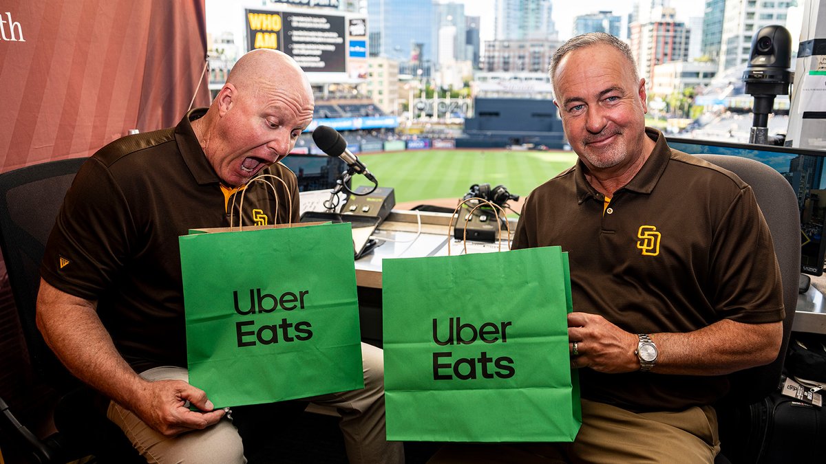 when the Padres steal a base, you steal a deal 🫵 great deals delivered by Uber Eats