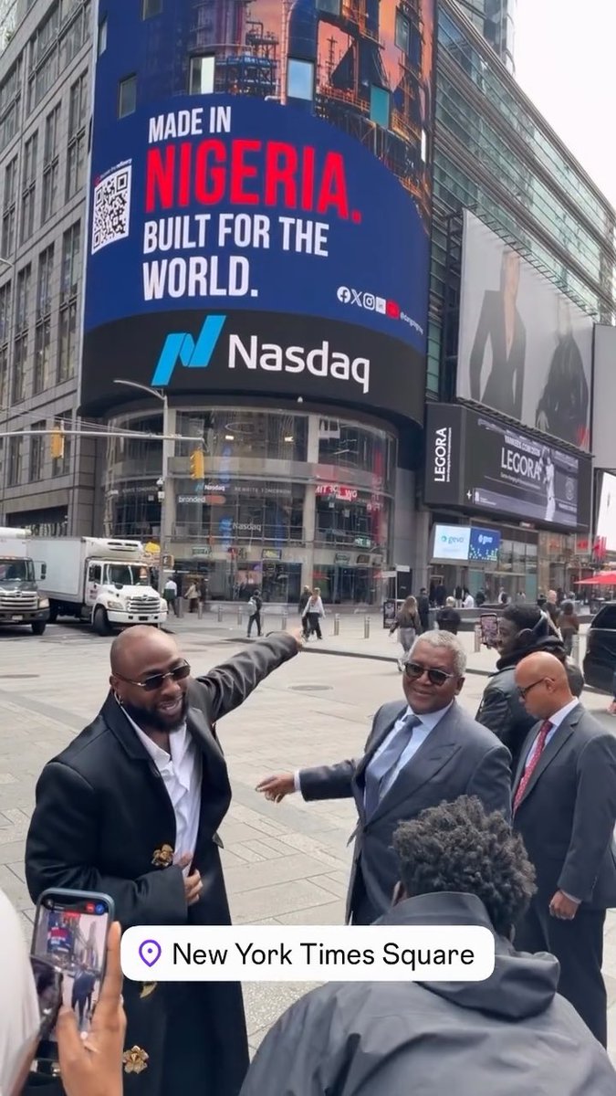 🚨Davido &amp; Aliko Dangote Take Over New York Times Square 🇺🇸 🤩