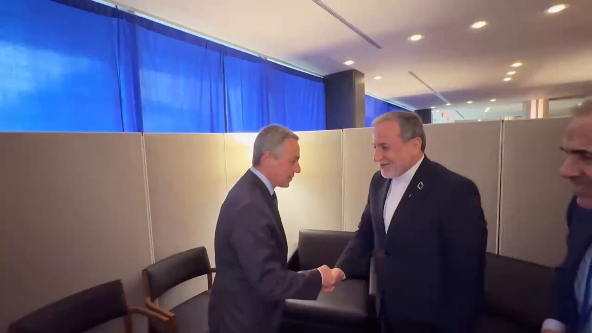As the Trump admin seeks to further isolate Iran, European officials are engaging Tehran. After failing to meaningfully obstruct the US path to a war that has proven disastrous for Europe, the Italian, Greek &amp; Swiss FMs and the EU foreign policy chief met Iran’s FM today at UNGA.