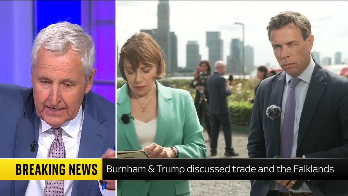 Andy Burnham has held his first meeting in person with Donald Trump. Sky's Mark Stone and Beth Rigby join @MarkAustinTV to react to the meeting live from New York 📺 Sky 501, Virgin 602