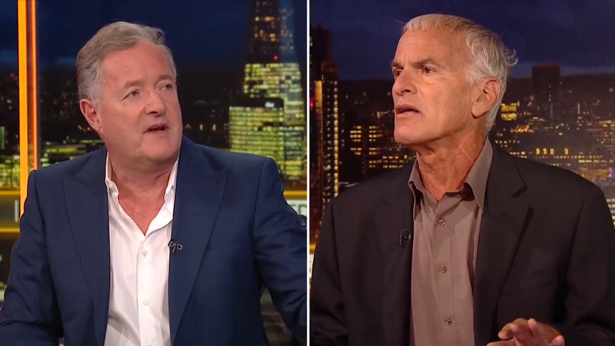 'With all due respect, some would say you're being a propagandist for Hamas!' Piers Morgan challenges Norman Finkelstein on his 'generalization' of Israelis compared to Palestinians. Watch more 👇 📺 Piers Morgan | Norman Finkelstein | Hen Mazzig
