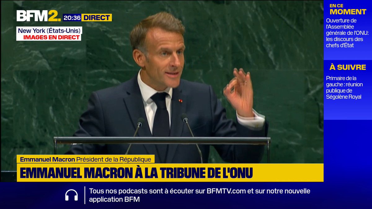 [ 🇫🇷 FRANCE | 🇷🇺 RUSSIE | 🇺🇦 UKRAINE ] 🔸Devant l’Assemblée générale de l’ONU, Emmanuel Macron a déclaré que la France soutenait l’initiative visant à instaurer un double moratoire sur les frappes contre les sites énergétiques en Russie et en Ukraine. Macron a présenté cette mesure comme une étape susceptible de favoriser une désescalade du conflit.