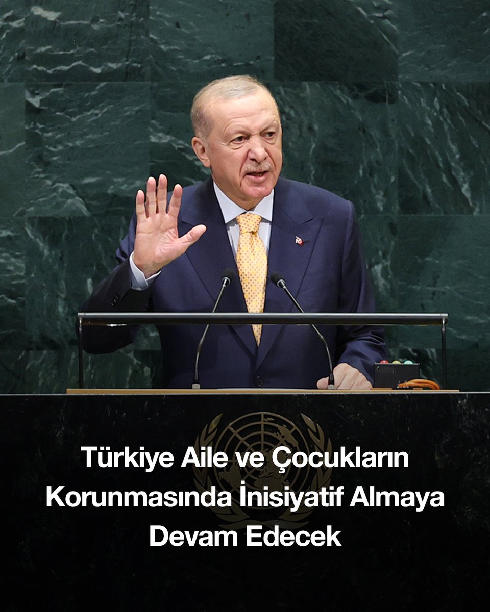 Türkiye, lobilerin saldırılarına rağmen aile ve çocukların korunmasında inisiyatif almaya devam edecektir. #UNGA81