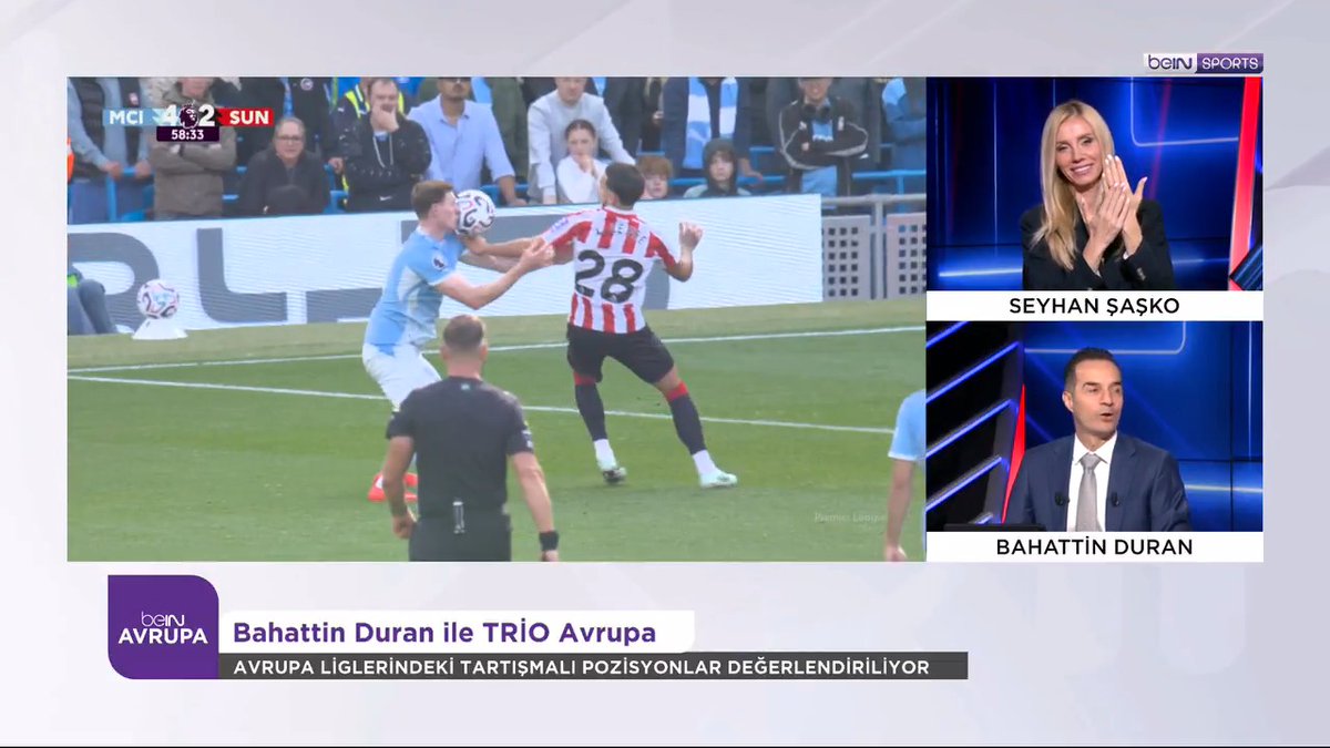 👀 Manchester City - Sunderland maçındaki tartışmalı pozisyon 🔎 Hakem yorumcumuz Bahattin Duran'ın değerlendirmeleri. #beINAVRUPA