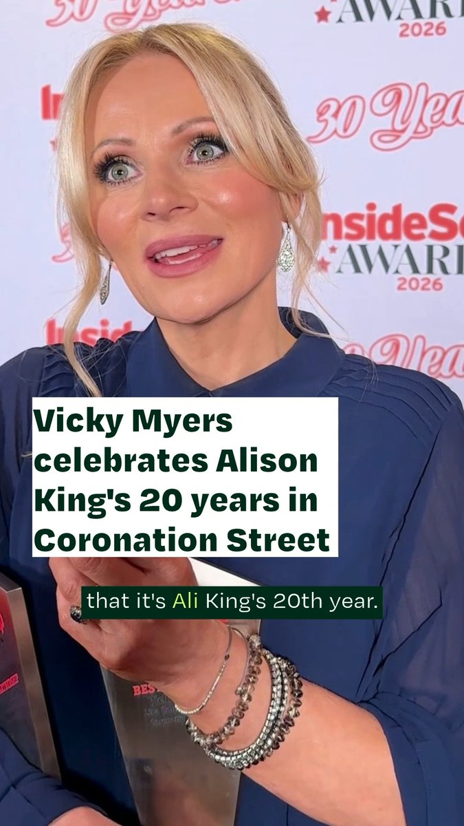 After winning Best Partnership at last night's Inside Soap Awards, Vicky Myers reflected on her co-star Alison King's 20 years in Coronation Street. #RadioTimes #WhatsWorthWatching #CoronationStreet