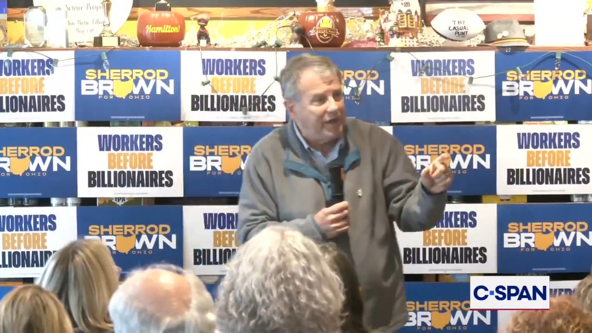 Sen. candidate Sherrod Brown (D-OH) on Iran war, diesel prices and affordability for farmers: "If diesel prices are up and fertilizer prices are up so much, obviously food at Kroger's a lot higher than it was... I'm not sure John Husted really feels that."