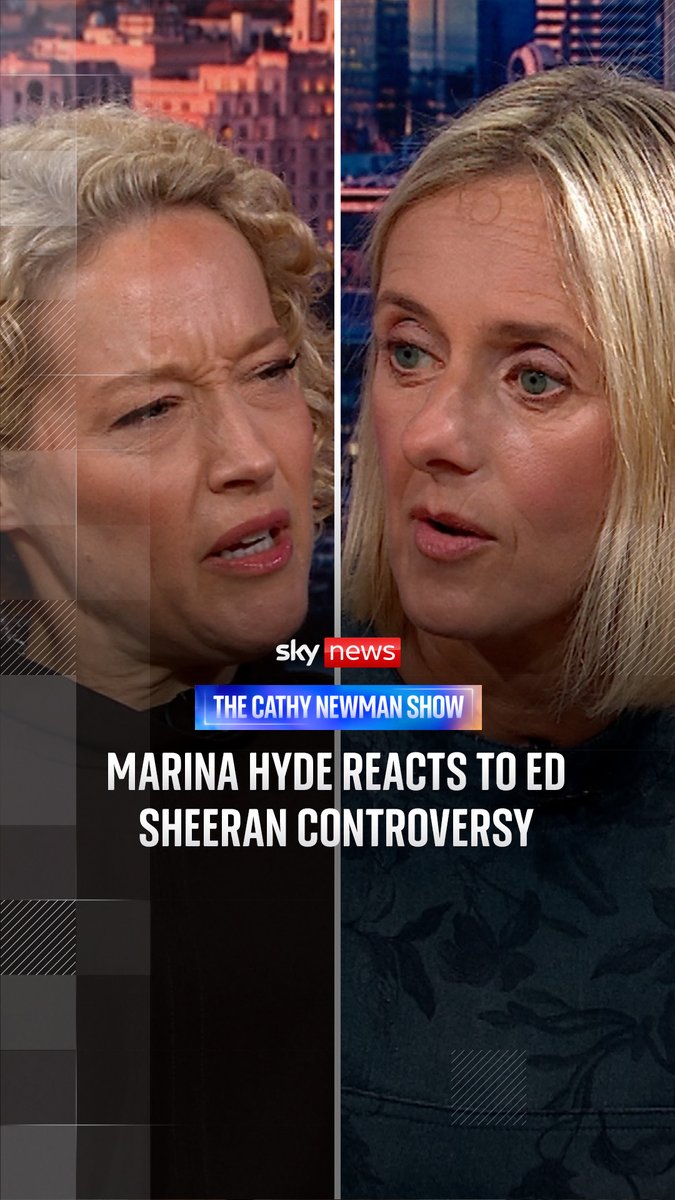 'Sheeran has spent his career as someone who can sit on the fence, but it's becoming increasing difficult.' Columnist and podcaster Marina Hyde reacts to Ed Sheeran's Middle East statement after his tour support act was dropped for pro-Palestine comments. @CathyNewman | Sky 501