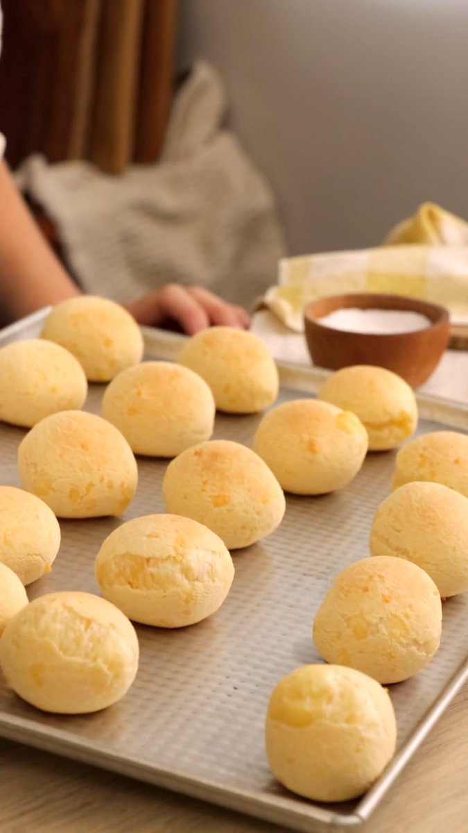 Pão de Queijo 🤤 Receta del clásico Pan de Queso Brasilero, que además es muy fácil y se prepara en minutos 👌🏼