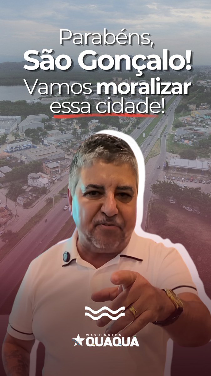 Alô, povo de São Gonçalo! Vocês sabem que eu nasci na Casa de Saúde São José. Então, no papel, eu sou gonçalense, embora tenha crescido como morador do Caramujo, em Niterói, e me criado em Maricá. Mas somos todos irmãos. Eu estou aqui no Boteco do Manolo, no Shopping São Gonçalo, porque eu não sou falso. Ao contrário de alguns políticos como, por exemplo, Douglas Ruas. Que adora uma sacanagem, adora um carnaval e agora posta em rede social pagando de santinho, de evangélico. É Mentira! Hoje ele foi pra Maricá, dizendo que ia tomar Maricá. Mas eu vou dizer uma coisa pra você, Douglas: primeiro você vai tomar um pau do Eduardo Paes na eleição e nós vamos ganhar no primeiro turno. Em segundo lugar, nós é que vamos ganhar a prefeitura de São Gonçalo. Vocês torraram o dinheiro da Cedae pra vocês ganharem dinheiro. Onde já se viu o filho do prefeito fazer obra na prefeitura do pai? E, além de tudo, você é ingrato. Eu abri mão de 800 milhões de royalties do petróleo pra dar pra São Gonçalo. Mas eu fiz isso, não por vocês, mas porque gosto do povo de São Gonçalo, que merece uma parte dos royalties. O povo só não merece ter vocês governando a cidade. Douglas, você me desafiou, mas sou eu que te desafio agora: você vai perder no primeiro turno e nós vamos eleger um prefeito decente em São Gonçalo. E junto com Lula, esse prefeito vai reativar a indústria naval, gerar emprego e fazer essa cidade crescer. Sabe por que vocês não querem isso: porque vocês vivem mamando nas tetas de São Gonçalo. Então, meu povo de São Gonçalo, feliz aniversário! E aguardem, porque Quaquá está chegando para moralizar São Gonçalo e o estado do Rio, com Eduardo Paes governador e Lula presidente!