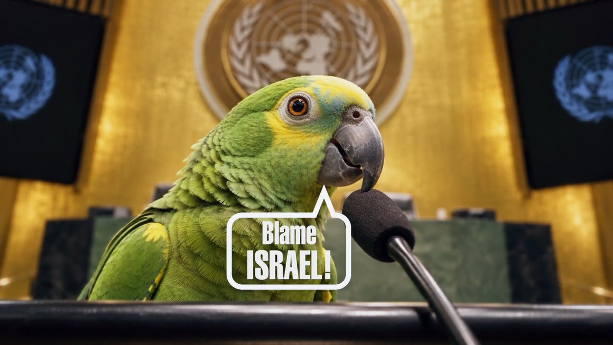 ISRAEL mocks WORLD LEADERS as PARROTS at UN — ‘BLAME ISRAEL’ ‘LIVE from inside UN. This year’s parrots…’ ‘Repeating lies doesn’t make them true’