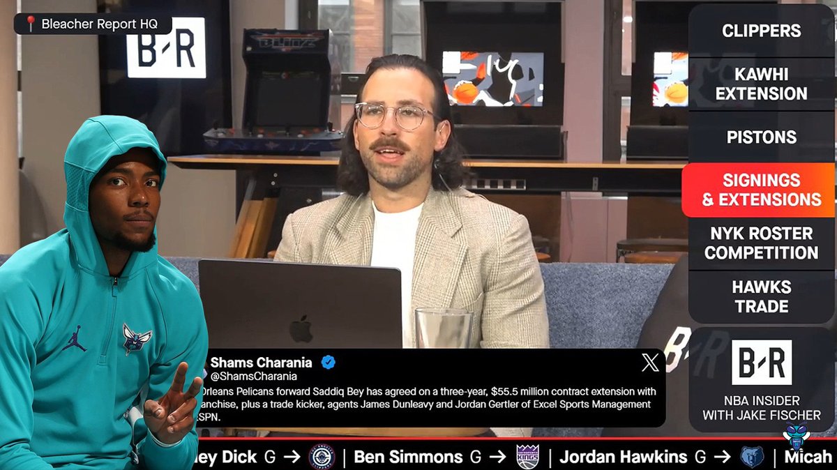 🎙️ Jake Fischer: "Brandon Miller, in Charlotte, I believe will get done somewhere in the ballpark of Amen Thompson's 5-year $200M deal." 🧐