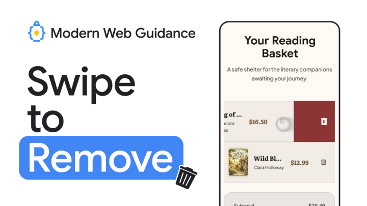 Ever watched your coding agent confidently write massive amounts of JavaScript for a simple swipe gesture, only for the animation to stutter? 😅 Watch our side-by-side test: with Modern Web Guidance enabled, the coding agent pulls expert-vetted swipe-to-remove guide into its context window, handling features like scroll snap and intersection observer with ease →
