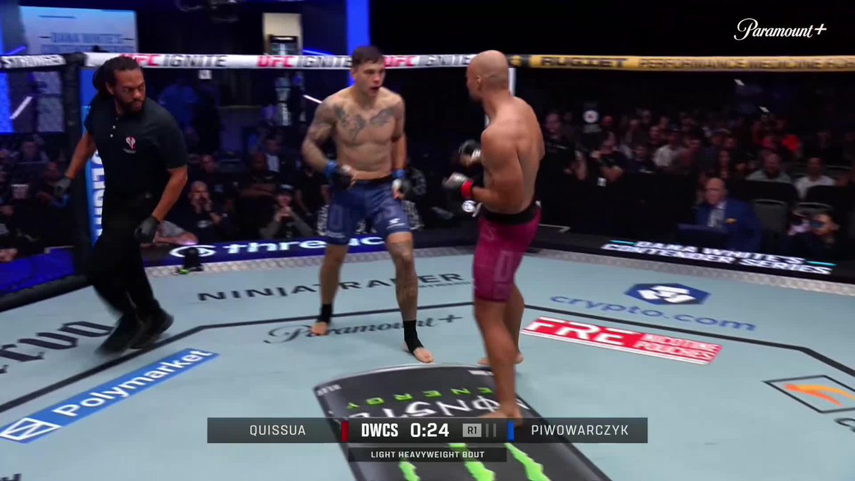PIWOWARCZYK STOPS QUISSUA AT THE END OF THE FIRST ROUND 📺: #DWCS on Paramount+