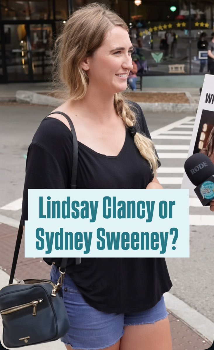 I asked people in Asheville, North Carolina “who hurts women more?” Lindsay Clancy or Sydney Sweeney? She said SYDNEY SWEENEY until I explained to her who Lindsay Clancy is. This is why we do what we do.