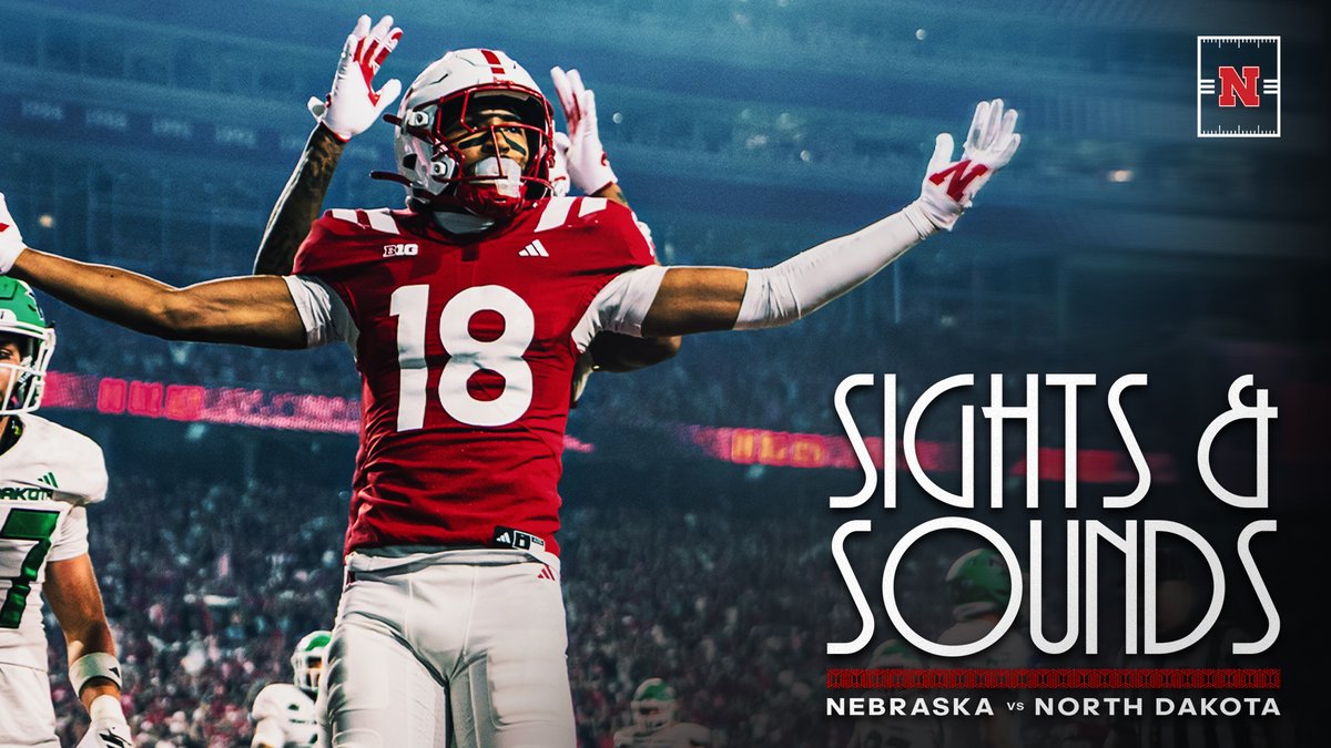 Relive the Sights & Sounds of Nebraska's 34-7 victory over North Dakota.