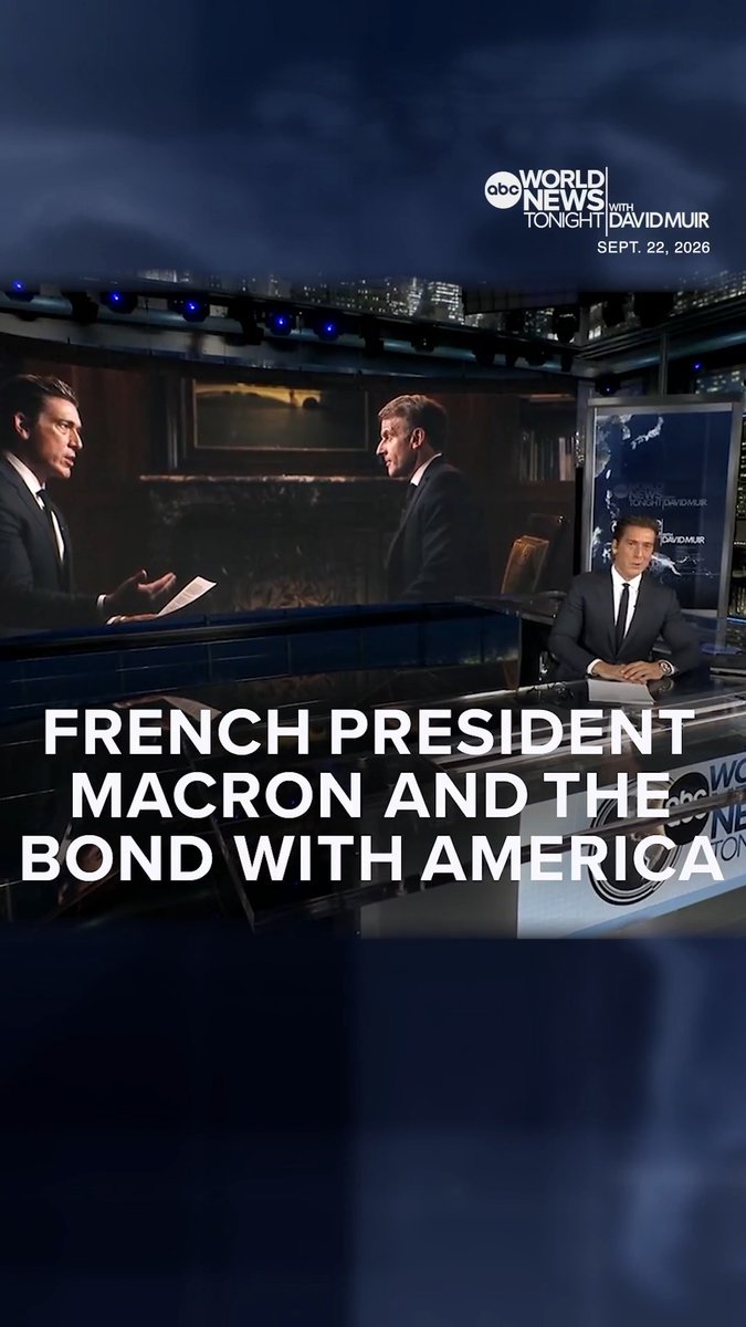 "Never forget that your country is respected and loved by the French people." In an exclusive interview with David Muir, French President Macron shares a message to the American people.
