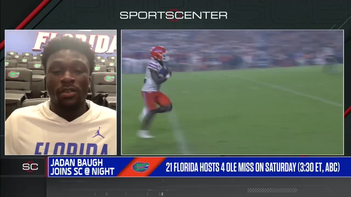 "I feel like it's just an extra push, an extra drive, that it gives our team." Florida RB Jadan Baugh on his team having an underdog mentality ahead of their matchup against Ole Miss this week 😤
