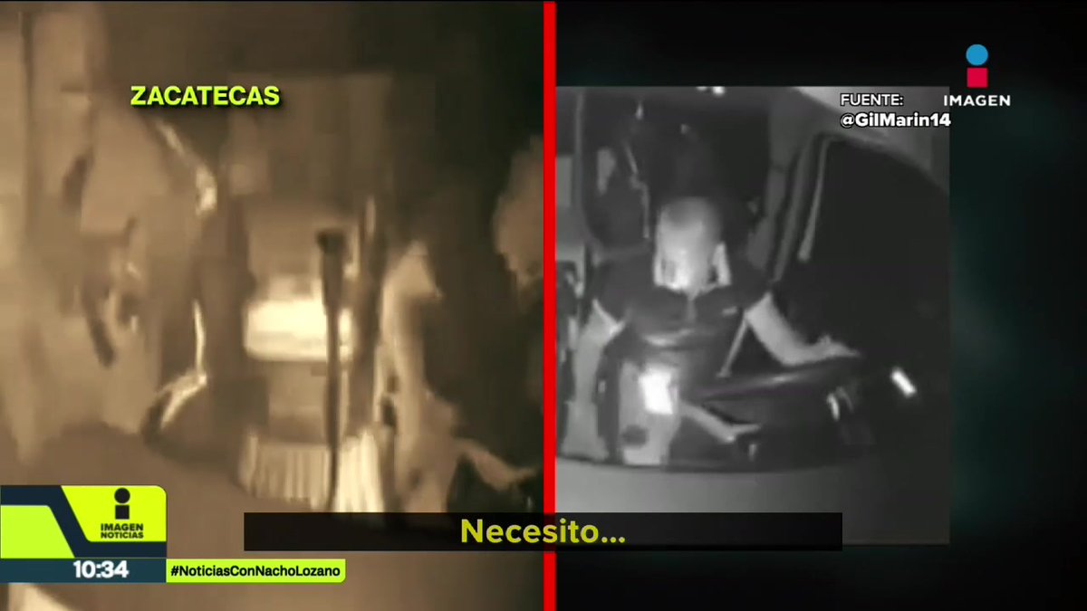 Un trailero viajaba sobre una carretera entre #Zacatecas y #SanLuisPotosí. Cuando se detuvo un momento, fue abordado por un hombre armado quien después de forcejeos, aparentemente le disparó en una pierna. La cámara de seguridad de su unidad grabó el momento: